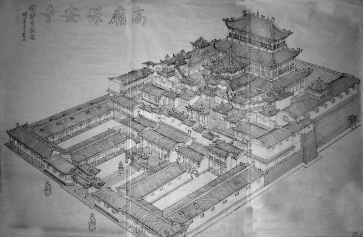 傳統(tǒng)寺廟規(guī)劃設(shè)計及寺院圖紙分析